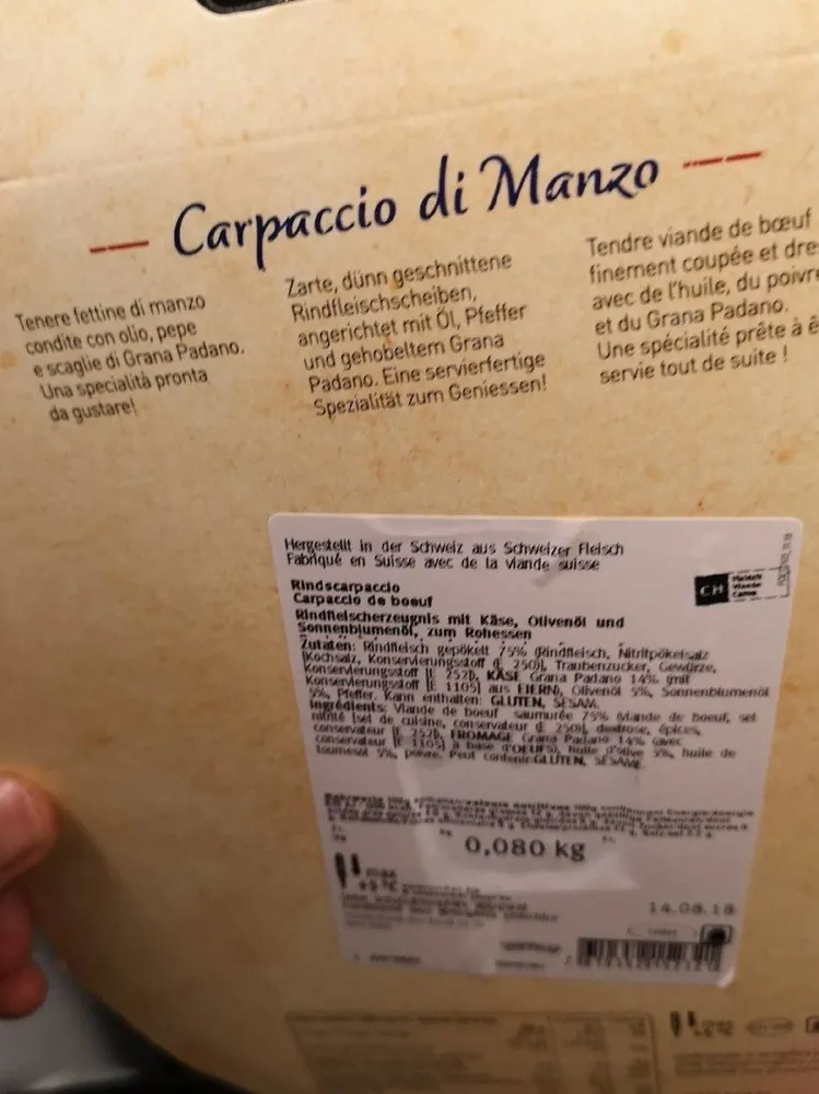 Carpaccio di manzo