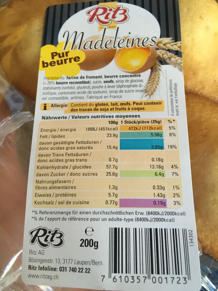Madeleines pur beurre