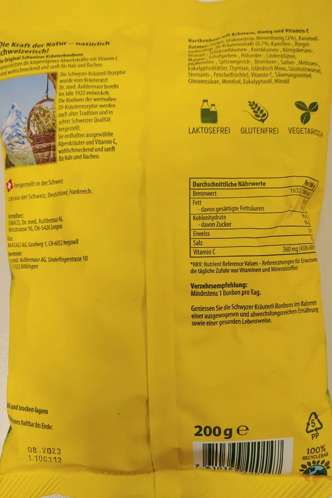 Schwyzer Kräuterli 20 Kräuter mit Honig