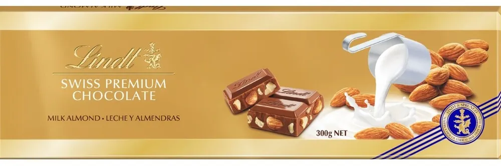 Lindt Swiss premium chocolate milk almond