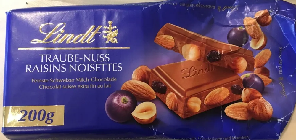 Chocolat raisins noisettes