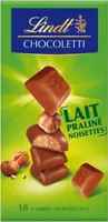 Lindt Chocoletti Lait praliné noisettes