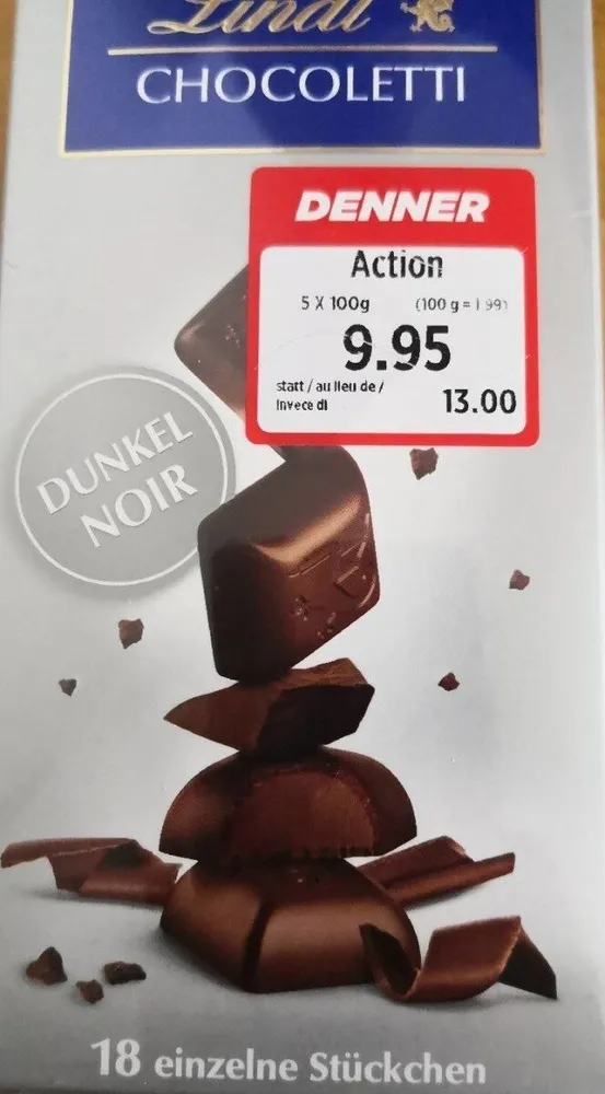 Lindt chocoletti noir