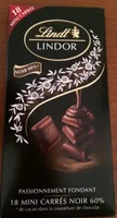 Lindor Mini carrés noir 60% - Passionnément fondant