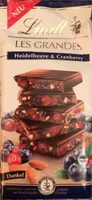 Schokolade Les Grandes Heidelbeere & Cranberry