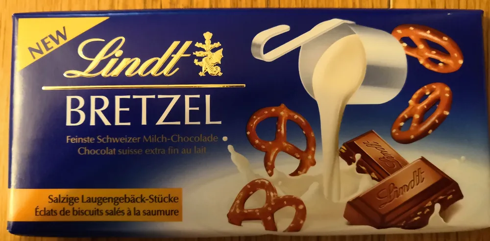 Chocolat suisse extra fin au lait et au bretzel