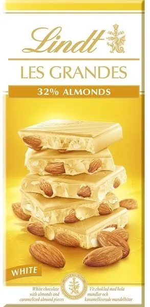 Les Grandes White 32% almonds