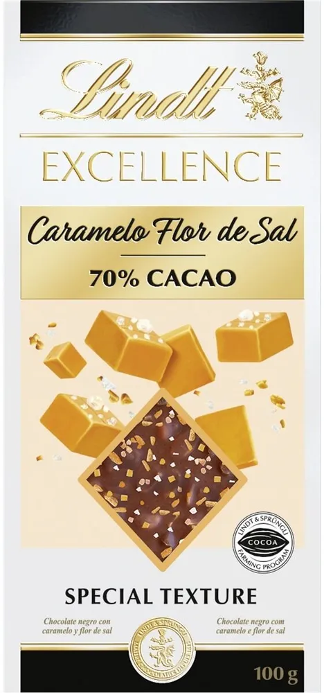 Lindt Excellence Caramel Fleur de Sel 70% Cocoa