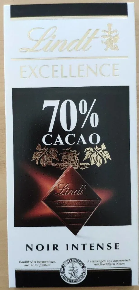 Lindt excellence 70% cacao noir intense
