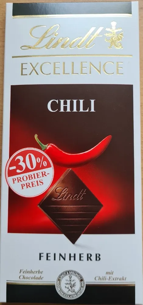 Feinherbe Chocolade mit Chili-Extrakt