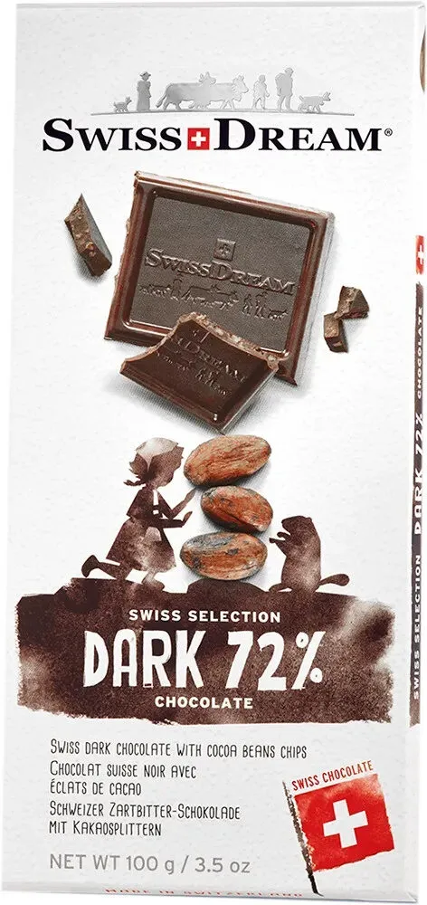 Swissdream Chocolat Noir, 72% Cacao