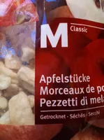 Morceaux de pomme séchés