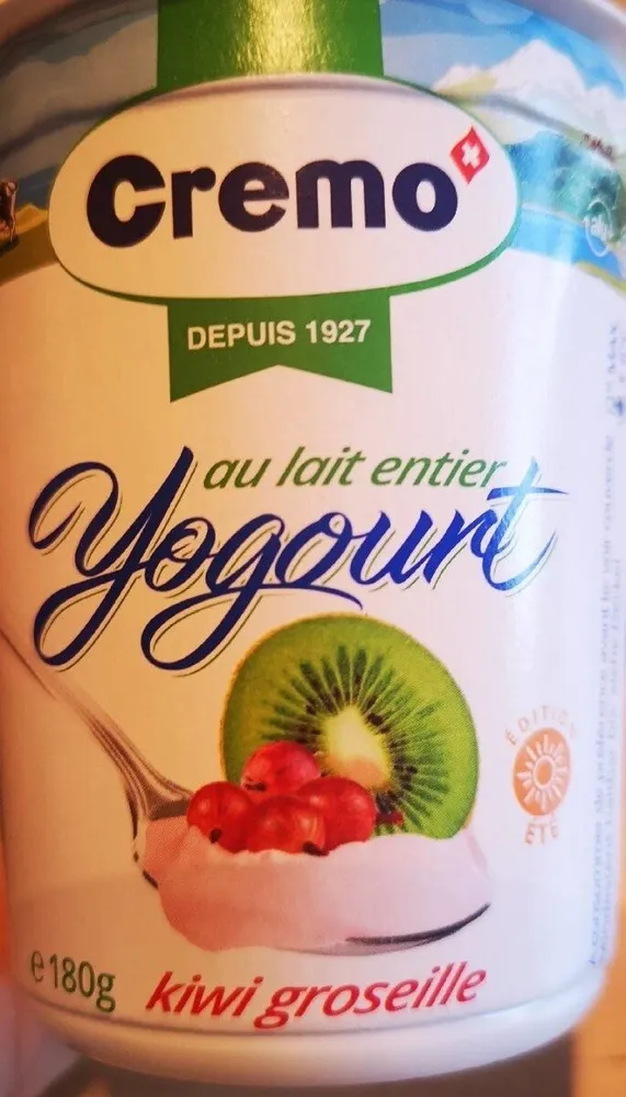 Yogourt kiwi groseille
