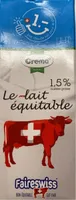LAit équitable UHT 1,5 mg 1 L