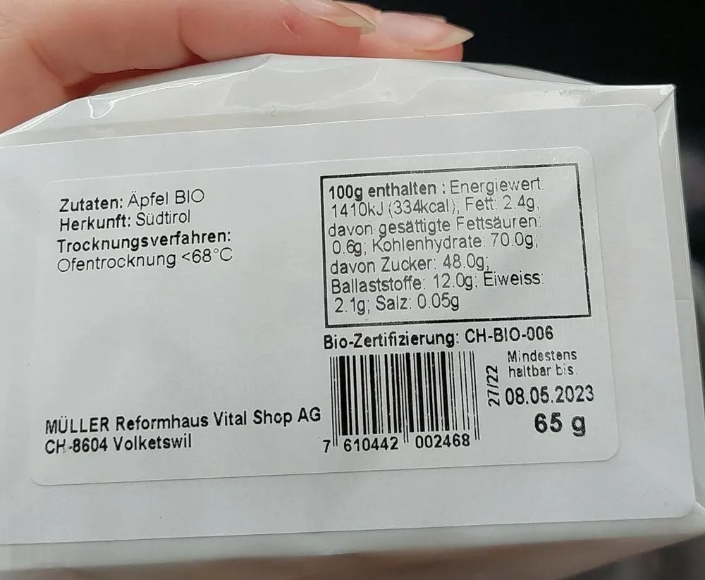 Apfelchips Bio