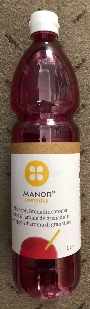 Sirop à l'arome de grenadine