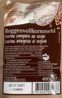 Farine complète de seigle