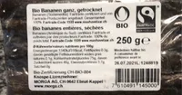 Bio Bananen ganz getrocknet