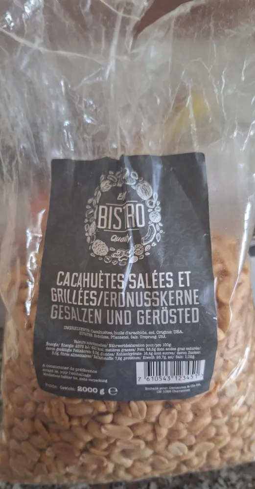 Cacahuètes salées et grillées