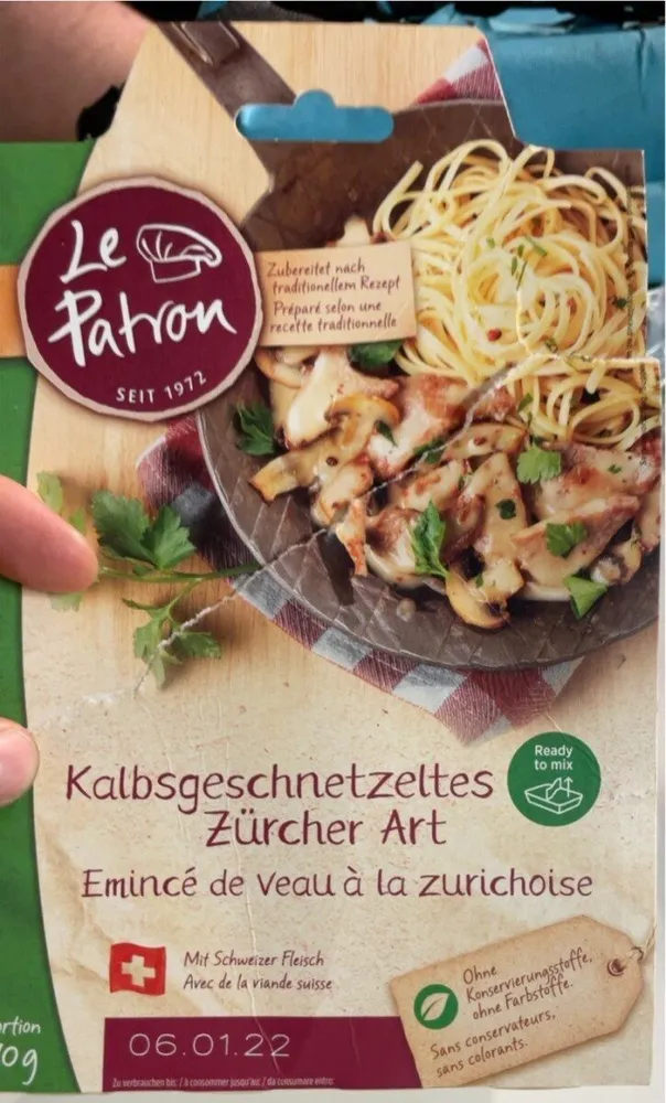Emincé de veau à la zurichoise