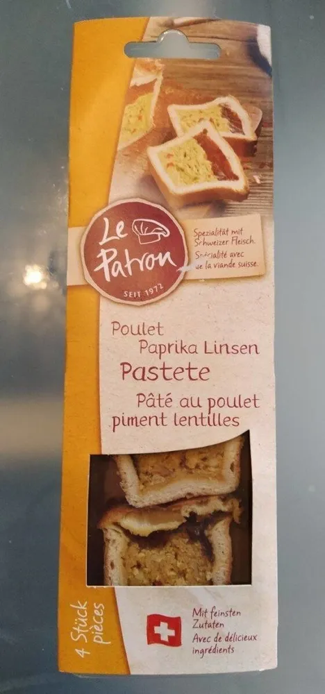 Pâté au poulet, piment et lentilles