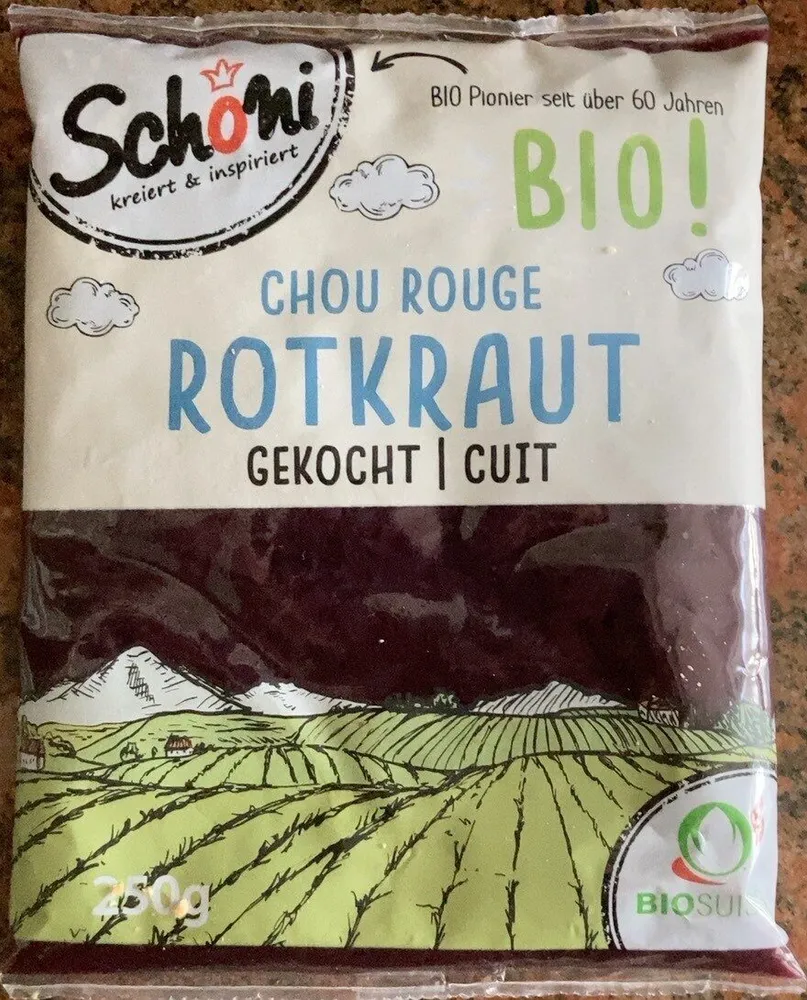 Chou rouge cuit