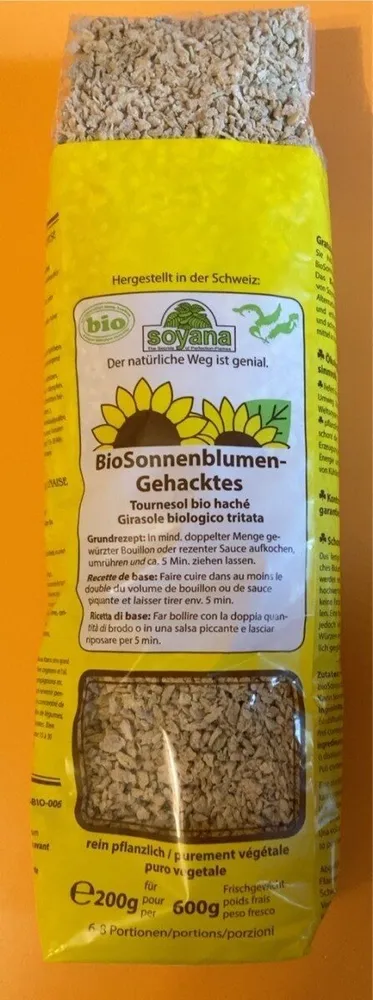 Sonnenblumen gehackt