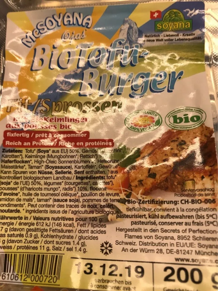 Biotofu burger