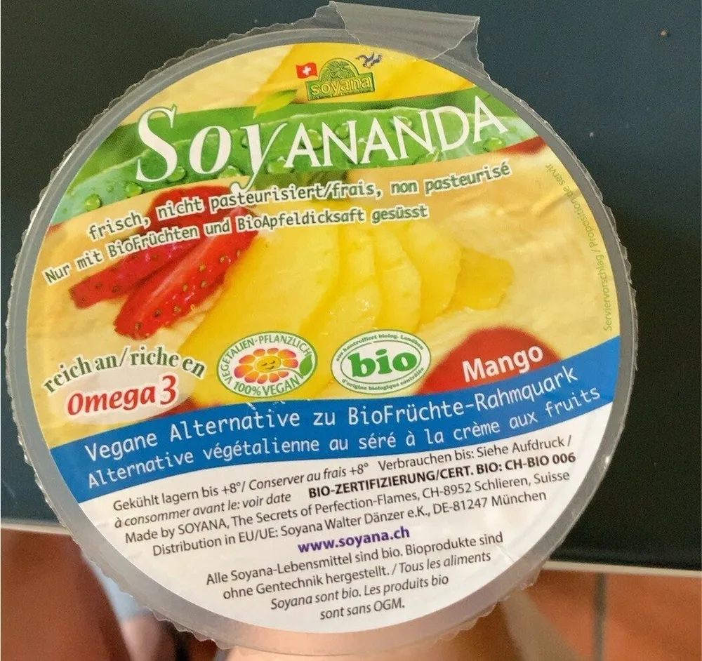 Aalternative zu bio-fruchte rahmqurk