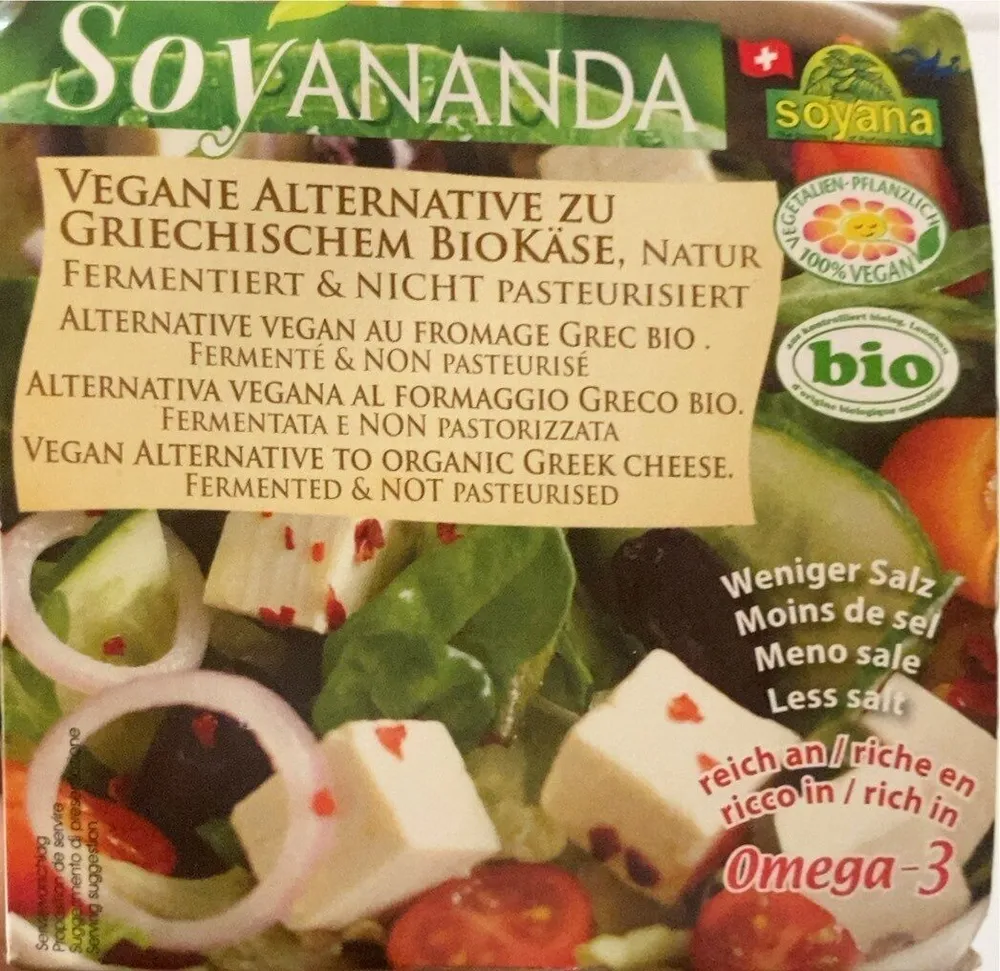 Vegane Alternative zu griechischem Biokäse