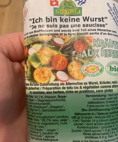 « Je ne suis pas une saucisse aux herbes »