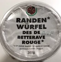 Dés de betterave rouge