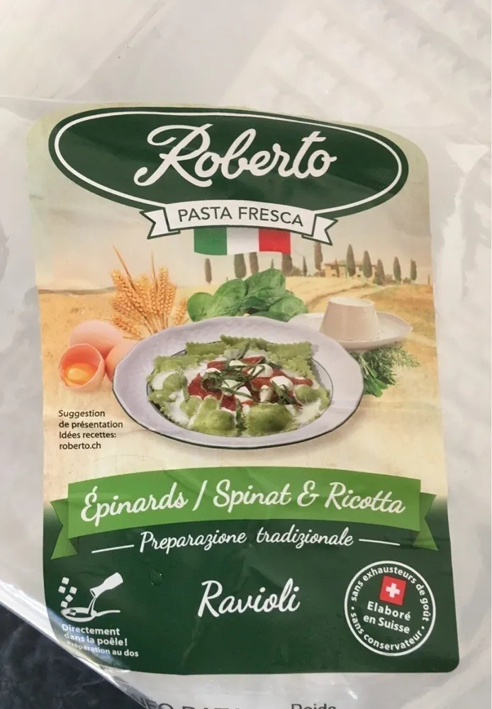 Ravioli épinards et ricotta