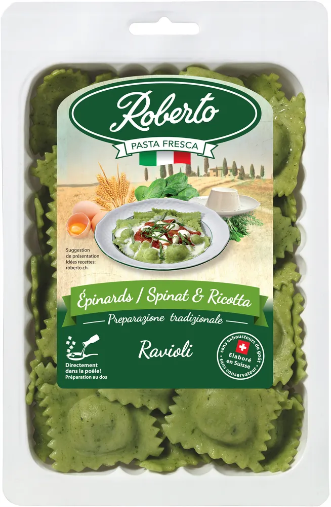 Ravioli frais épinards et ricotta