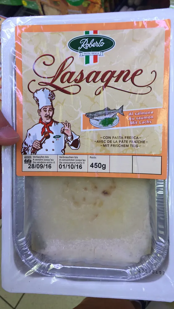 Lasagne frais au saumon fumé