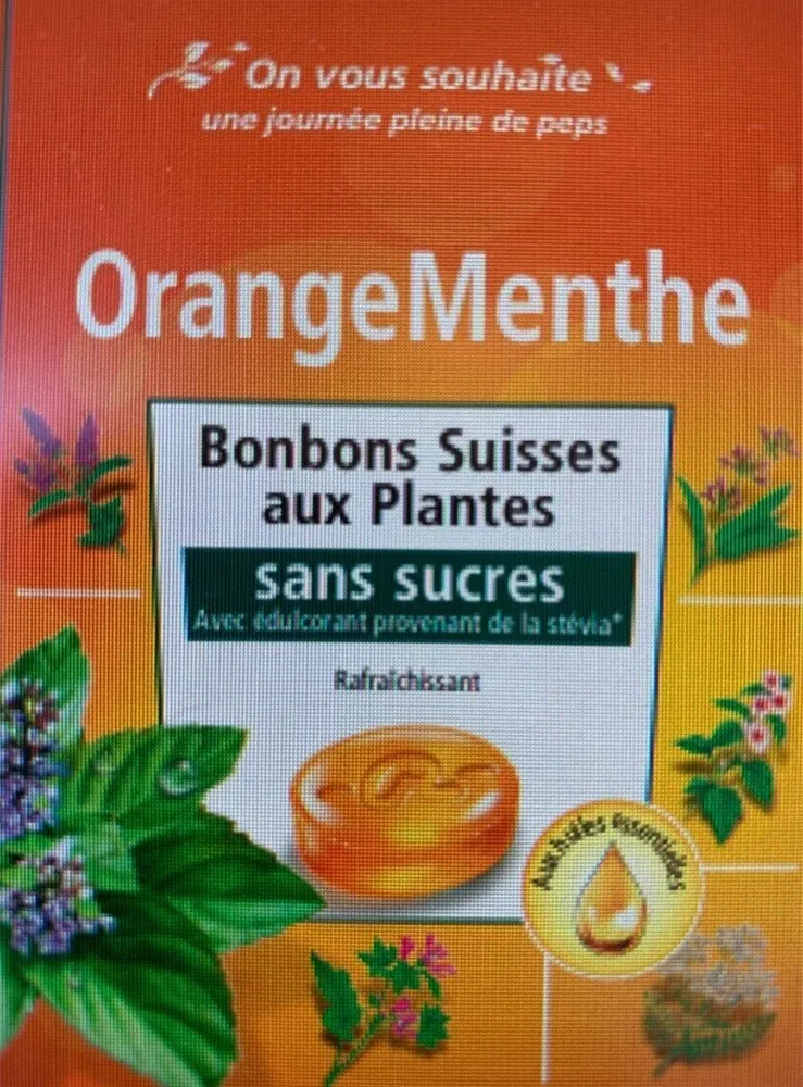 Orange Menthe ( sans sucres )