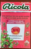 Caramelos de hierbas suizas arándano rojo