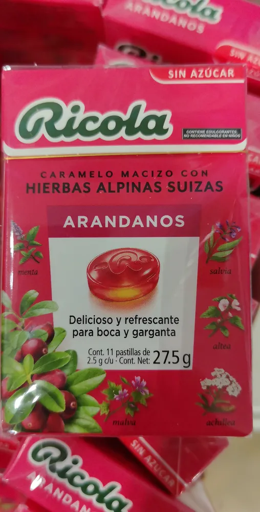 Caramelo macizo sabor arándano
