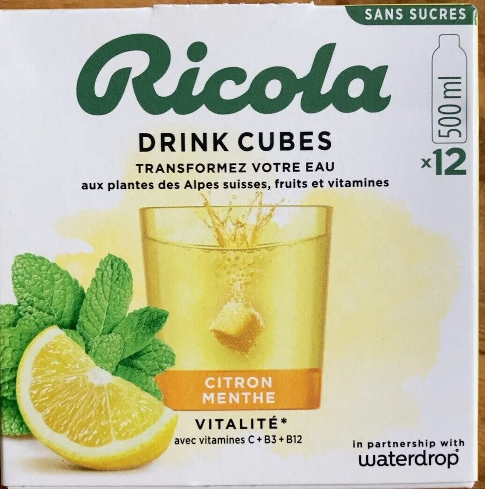 Drink Cubes Citron Menthe Vitalité