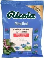 Bonbons Suisses aux plantes Menthol Sans sucres