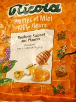 Bonbons suisses aux plantes, plantes et miel mille fleurs