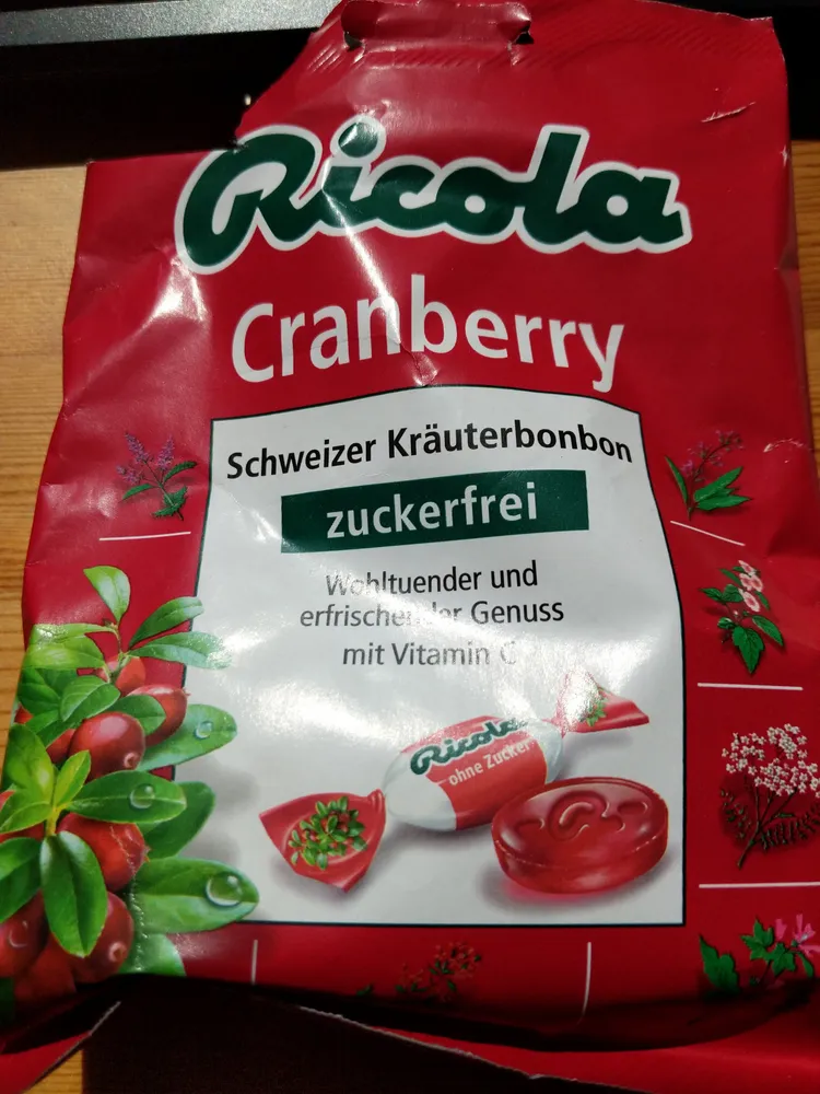 Ricola Cranberry zuckerfrei