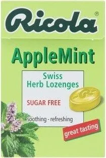 Ricola Swiss Herbal Apple Mint Lozenges Sugar Free