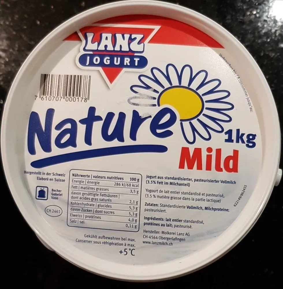 Lanz Joghurt Nature mild 1kg