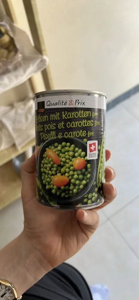 Erbsen mit Karotten fein