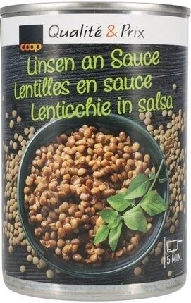 Linsen an Sauce