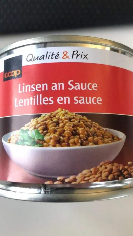 Linsen an Sauce