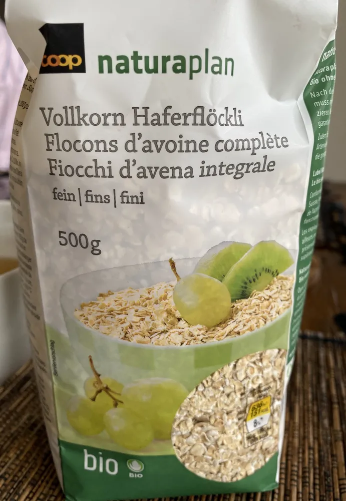 Flocons d'avoine complète, fins