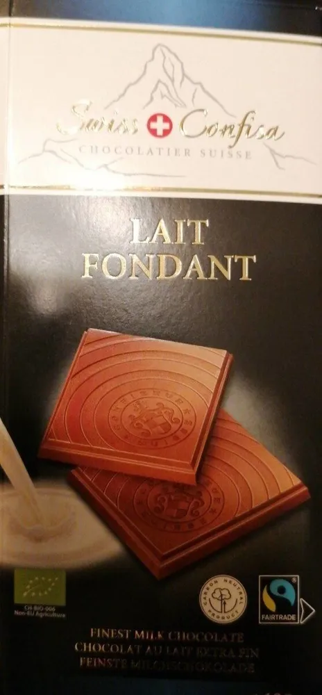 Chocolat lait fondant
