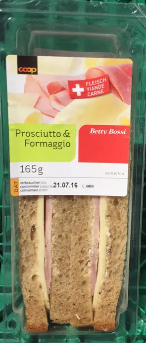 Sandwich au jambon et fromage